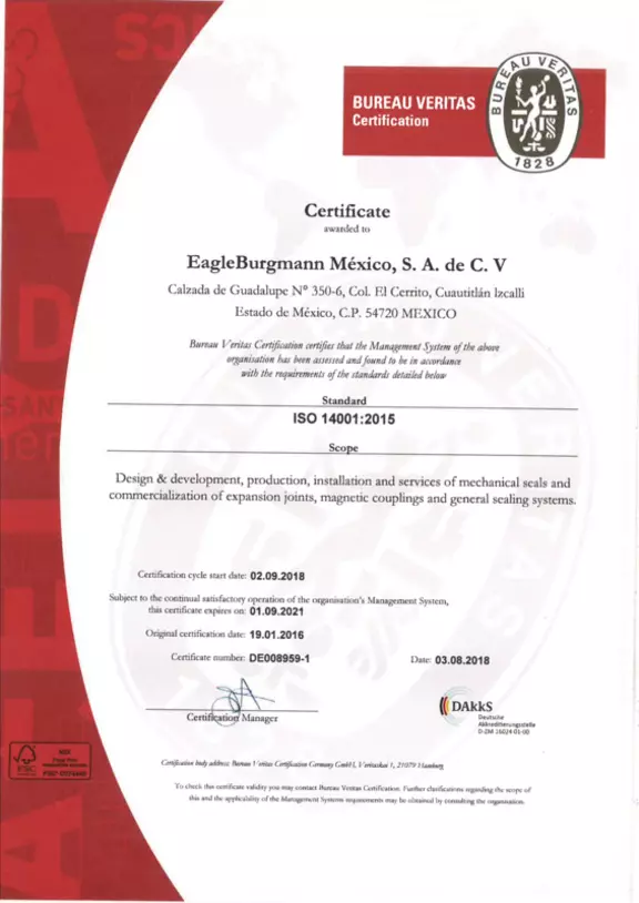 EagleBurgmann Mexico Certifications