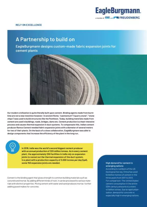 A parternship to build on. Fabric EJ for cement plants. Case Szudy. Solution.