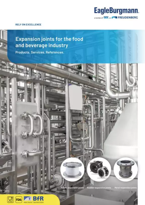 epansion joints catalog for the food and beverage industry.