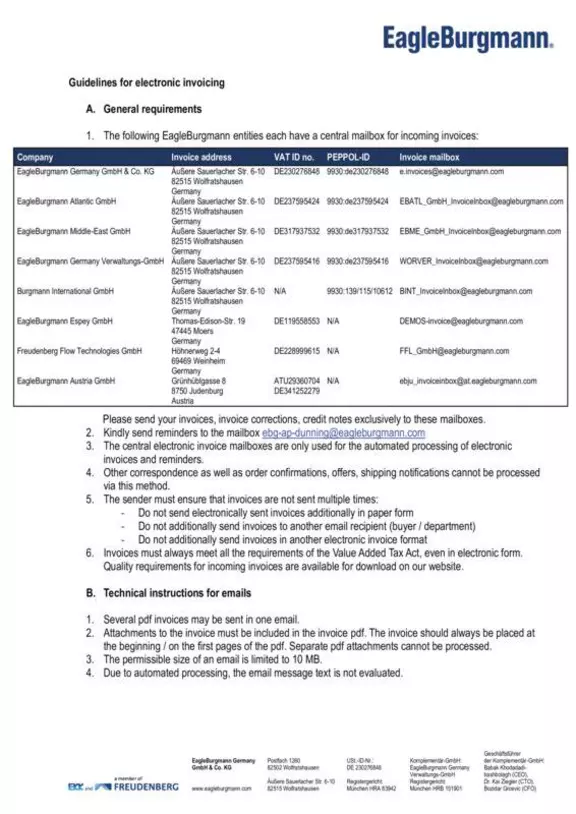 Guidelines for electronic invoicing
Briefbogen - Letter Head