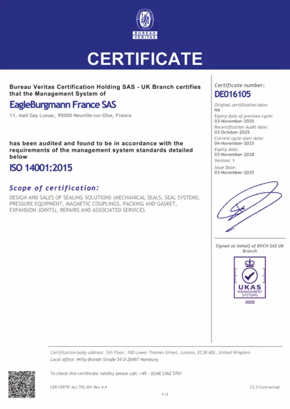 DIN EN ISO 14001:2015 (certification HSE management system)