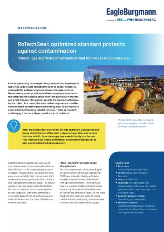 RoTechSeal. Optimized standard protects against contamination. Australia. Case Study. Solution.