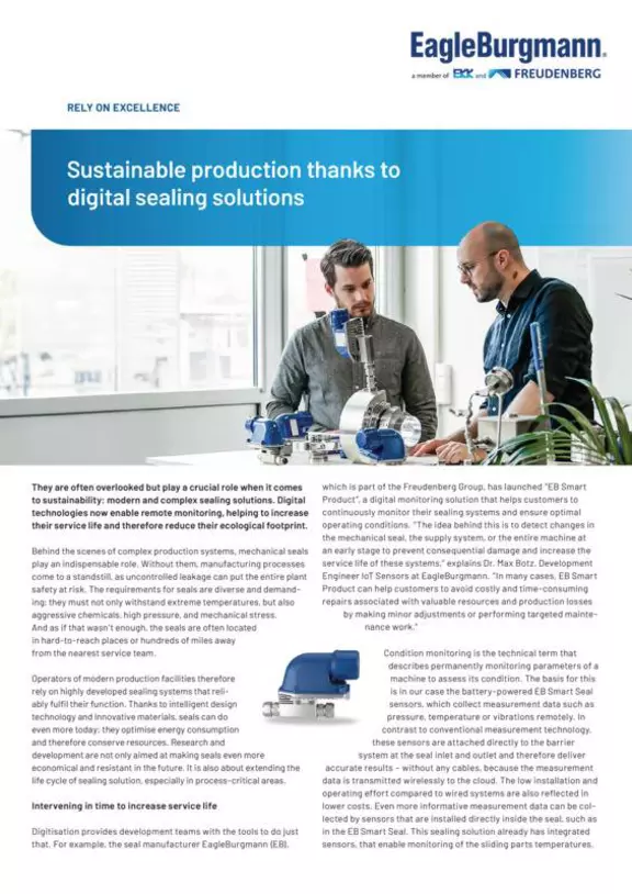 Sustainable production thank sto digital sealing solutions. Leuna. Predictive Maintenance. Smart Seal.
250626_AZ_Success-Story-EN.indd