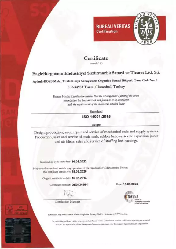Certificate 14001 2326
