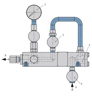 Technical drawing of SPX6
Flush unit