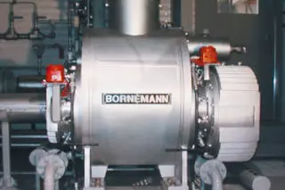 Bornemann-Doppelschrauben-Mehrphasenpumpe mit EagleBurgmann HSHJ92S1/80-E3 Wellendichtungen, im Einsatz bei CNRL Cold Lake in Kanada.
