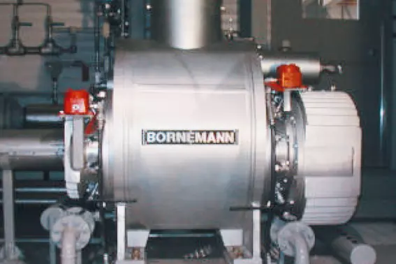Bornemann-Doppelschrauben-Mehrphasenpumpe mit EagleBurgmann HSHJ92S1/80-E3 Wellendichtungen, im Einsatz bei CNRL Cold Lake in Kanada.