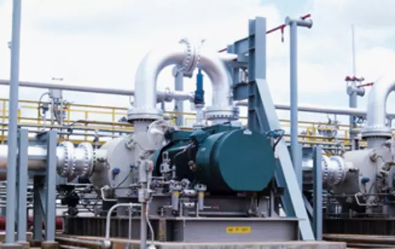 EagleBurgmann HSHJ47GS6/140-E1 Gleitringdichtung, nachgerüstet in einer Bornemann-Doppelschraubenpumpe für Petropiar in Venezuela.