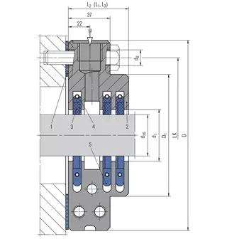 Technical drawing of Espey WD500