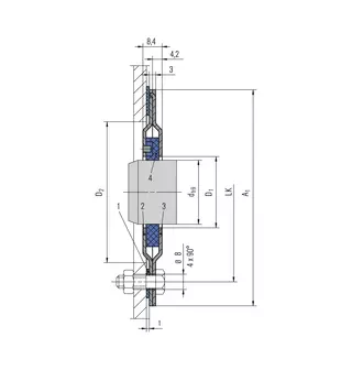 Technical drawing of Espey WKA3