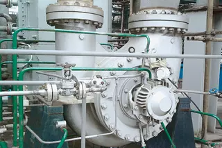Mechanical seals ensuring safe handling of explosive media in an industrial pump system in China.