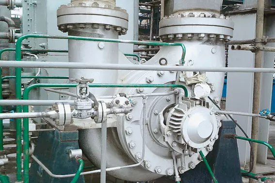 Mechanical seals ensuring safe handling of explosive media in an industrial pump system in China.