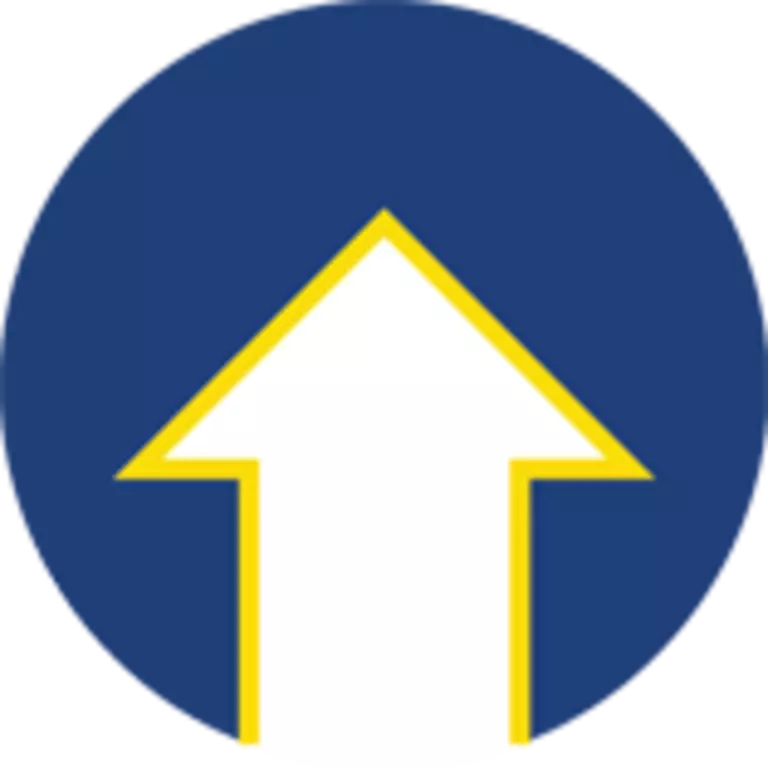 Icon with upward arrow indicating increased performance or efficiency.