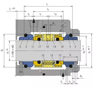 Technical drawing of M74-D