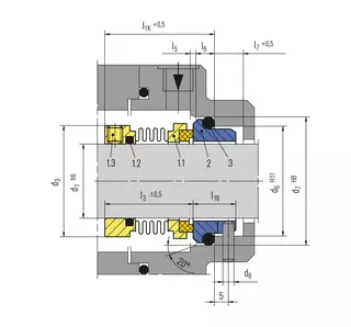 Technical drawing of MF95N