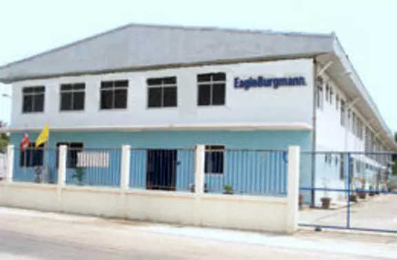 EagleBurgmann office building in Thailand with company signage, perimeter fencing, and a modern industrial exterior.