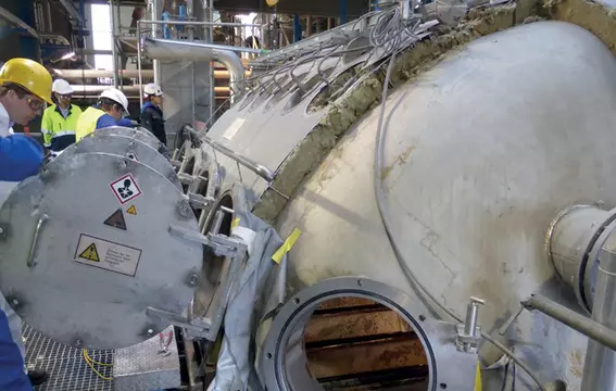 Mechanical seal LP-D installed on a pressure disk filter in Austria, ensuring reliable sealing performance in industrial filtration processes.