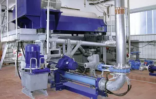 Cartex-QN mechanical seal installed in a hopper pump for sewage sludge dewatering in Germany.