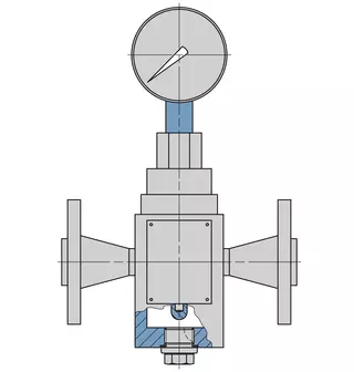 Technical drawing of SPT6
Temperature indicator