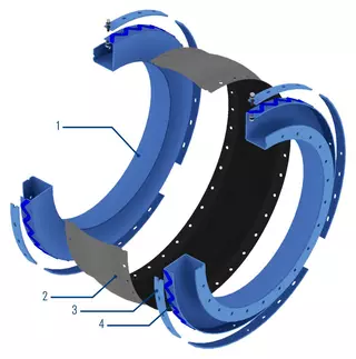 Technical drawing of Fluachem
expansion joints
