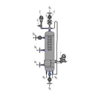 Technical drawing of TSA6 Barrier/buffer fluid system