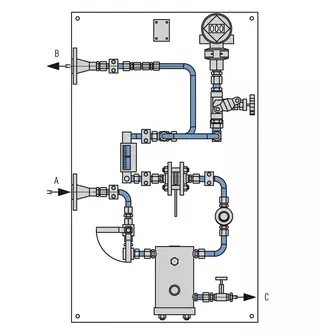 Technical drawing of GSS6000
Gas supply system