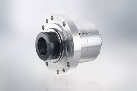 EagleBurgmann mechanical seal assembly in product view, highlighting the precision-engineered flange design for reliable industrial sealing applications.
