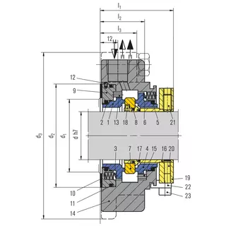 Technical drawing of MD291