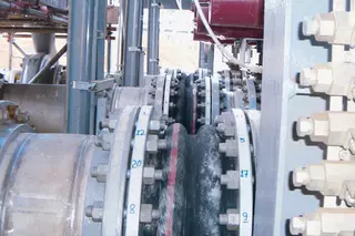 MA-1 safety hoods installed as fire protection for rubber expansion joints on oil rigs and ships in the Middle East.