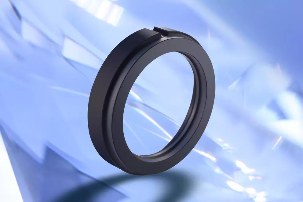 EagleBurgmann DiamondFace seal ring product image, highlighting diamond-coated mechanical seal technology for reduced wear and long service life in industrial applications.