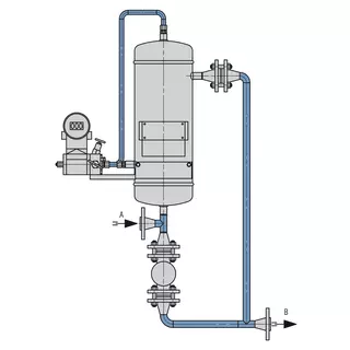 Technical drawing of LSB6
Leakage collection reservoir