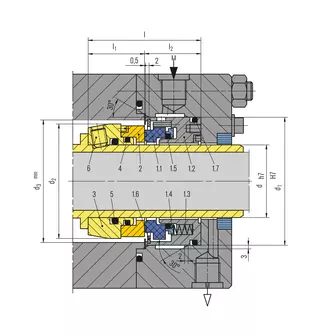 Technical drawing of EM300