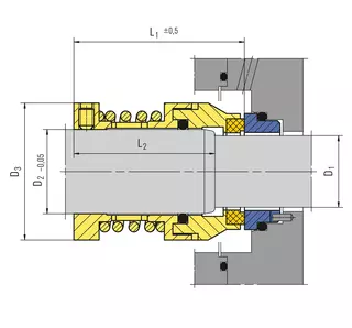 Technical drawing of Class E balanced seals
E03, E04, E13, E14