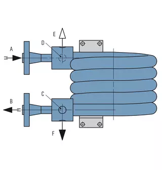Technical drawing of WEF6 Water cooler