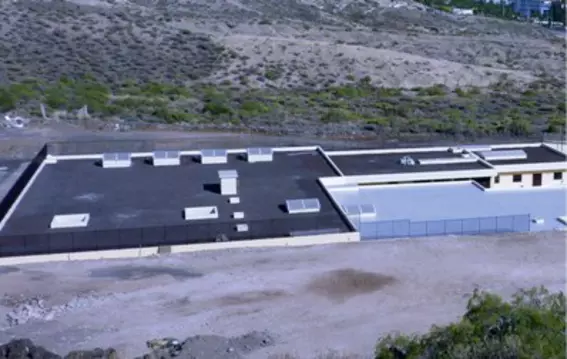 Modern drinking water supply facility located on the island of Tenerife.