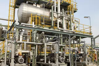 Kreiselpumpe zur Förderung von Kohleschlamm mit zuverlässigen Gleitringdichtungen in einer Industrieanlage in Italien.