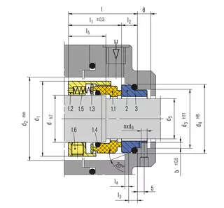 Technical drawing of LB500