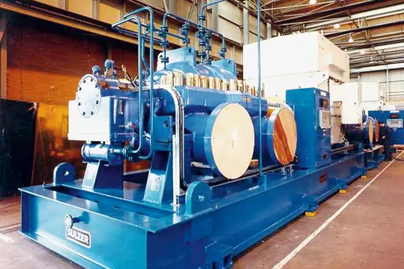 EagleBurgmann SHPVI1-D Doppeltwirkende Gleitringdichtungen in Sulzer-Pipelinepumpen für das ESPO-Projekt, bei dem Wasser als Sperrflüssigkeit verwendet wird.