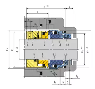 Technical drawing of HRN