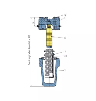 Technische Zeichnung von MAF2001 Magnetfilter