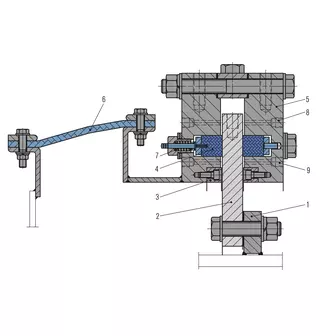 Technical drawing of DRO
Rotary kiln sealing system