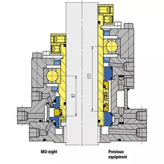 Technical drawing of MU-eight