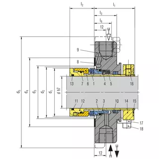 Technical drawing of MA250 / MA251