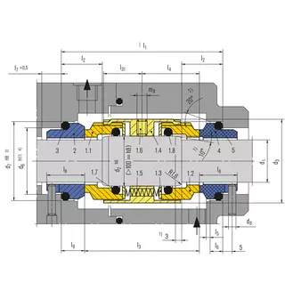 Technical drawing of H74-D