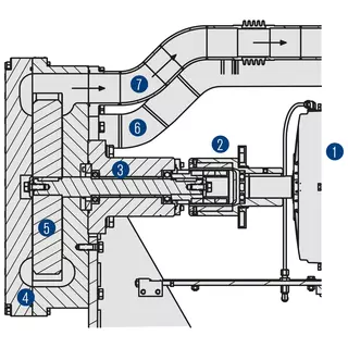 Technical drawing of MagBlower model 120