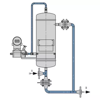 Technical drawing of LSA6
Leakage collection reservoir