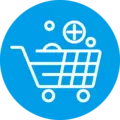 icon, shopping cart, plus sign