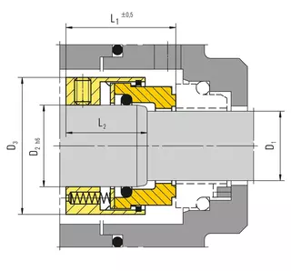 Technical drawing of Class P balanced seals
P03, P04, P13, P14