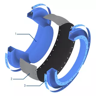 Technical drawing of KE-Flex expansion joints