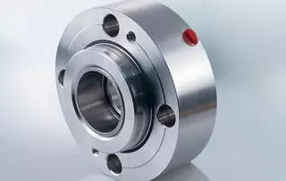 Precision-engineered mechanical seal made of stainless steel for industrial pump applications.